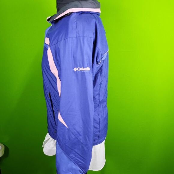 Columbia Womens M Interchange Jacket Blue & Pink Core Vertex with fleece lining - Picture 11 of 11